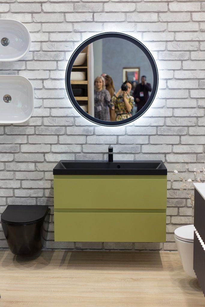 Мебель для ванной комнаты подвесная Art&Max BIANCHI 90 см Оливковый Матовый