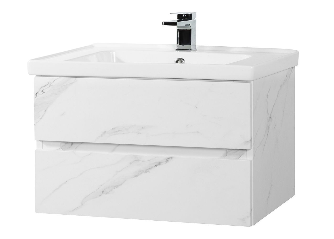 Мебель для ванной комнаты подвесная Art&Max TECHNO 90 см Монти мрамор
