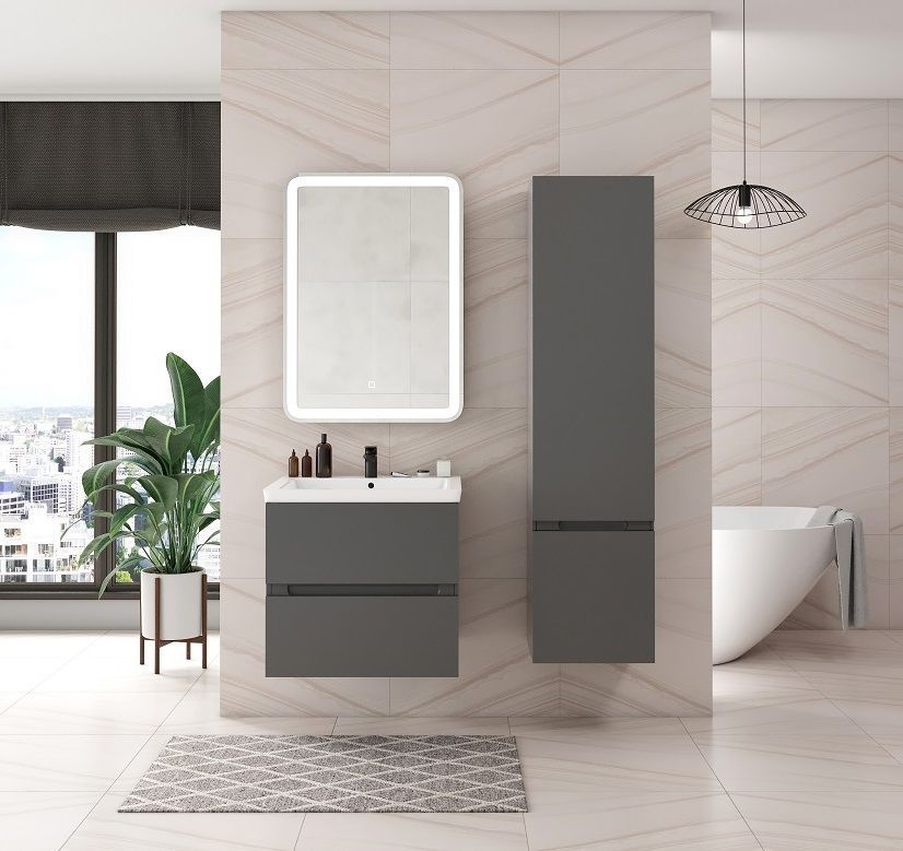 Шкаф подвесной  Art&Max ТЕХНО TECHNO 160 см Смоки софт,правый