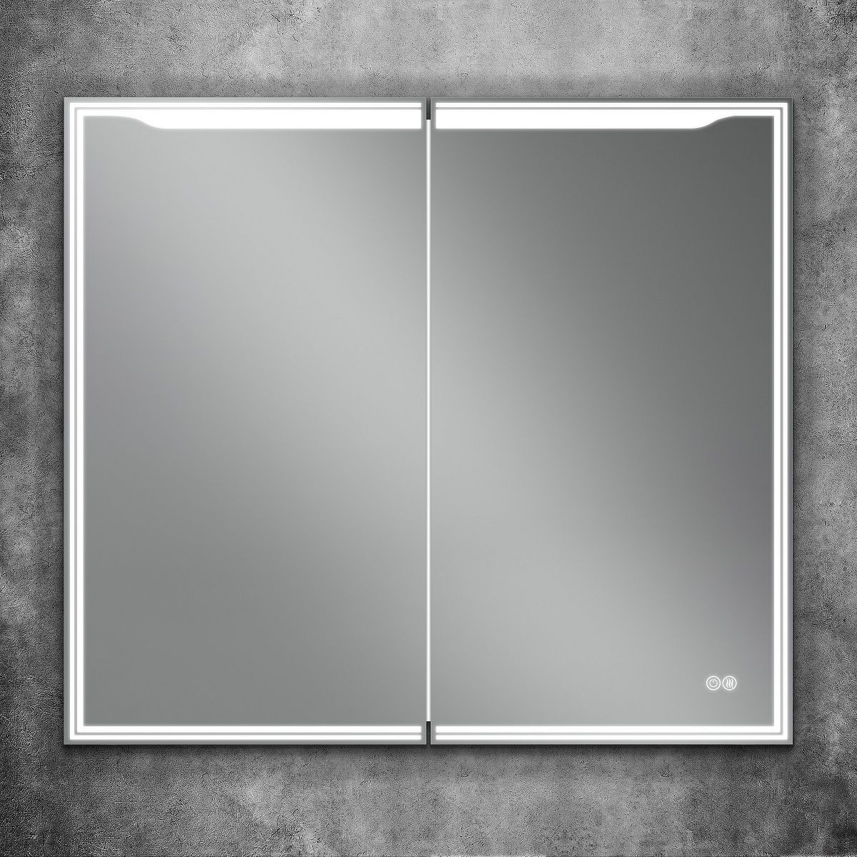 Зеркало-шкаф с подсветкой и функцией антизапотевания, правый ART&MAX MERANO AM-Mer-900-800-1D-R-DS-F