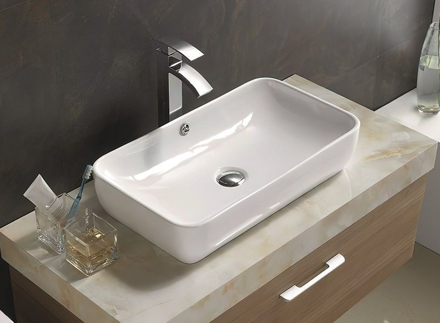 Раковина керамическая накладная Art&Max AM-7090-B