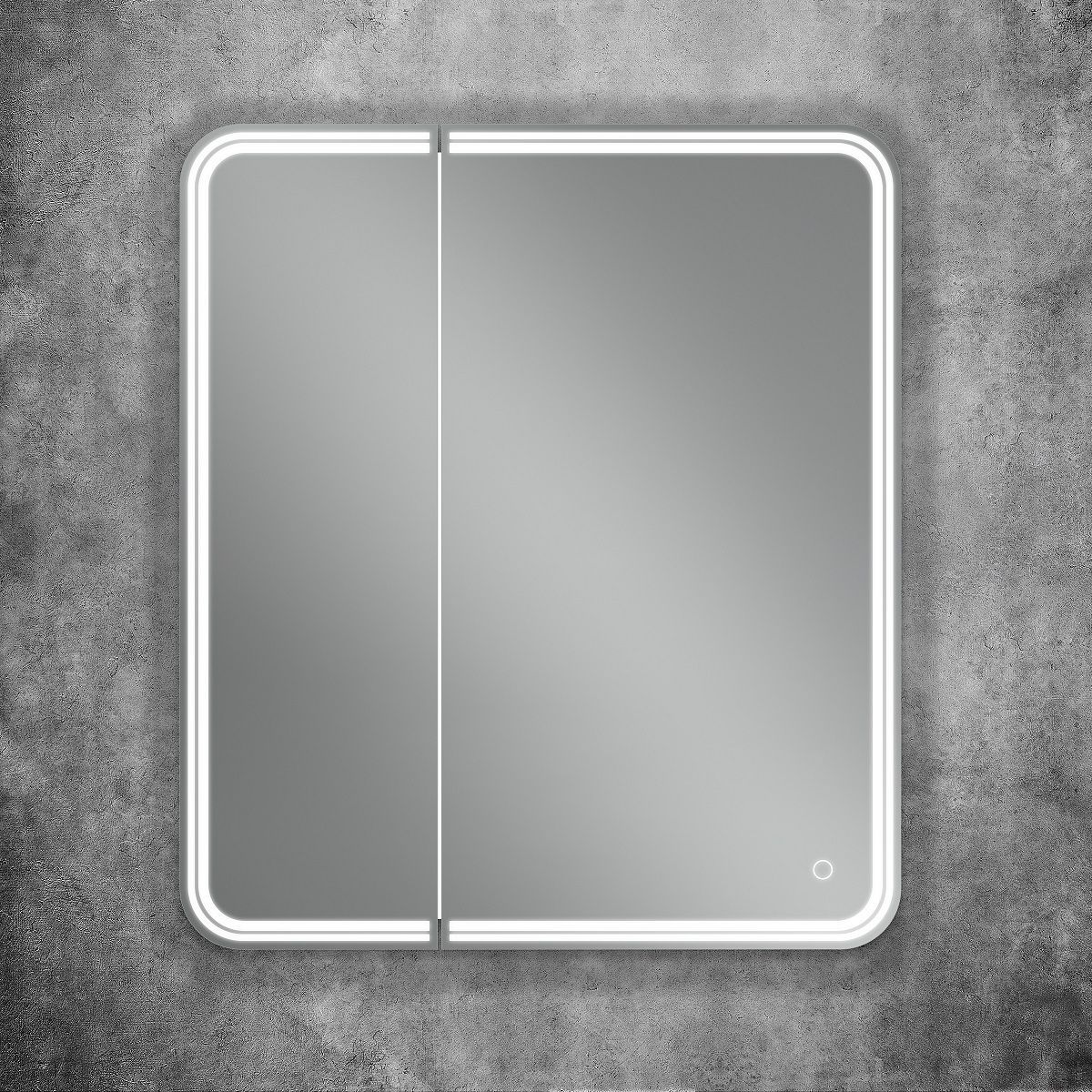 Зеркало-шкаф с подсветкой, правый ART&MAX VERONA  AM-Ver-700-800-2D-R-DS-F