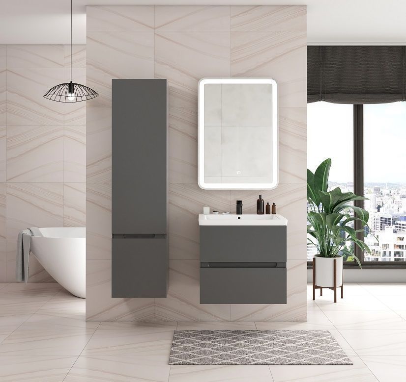 Мебель для ванной комнаты подвесная Art&Max TECHNO 70 см Смоки софт