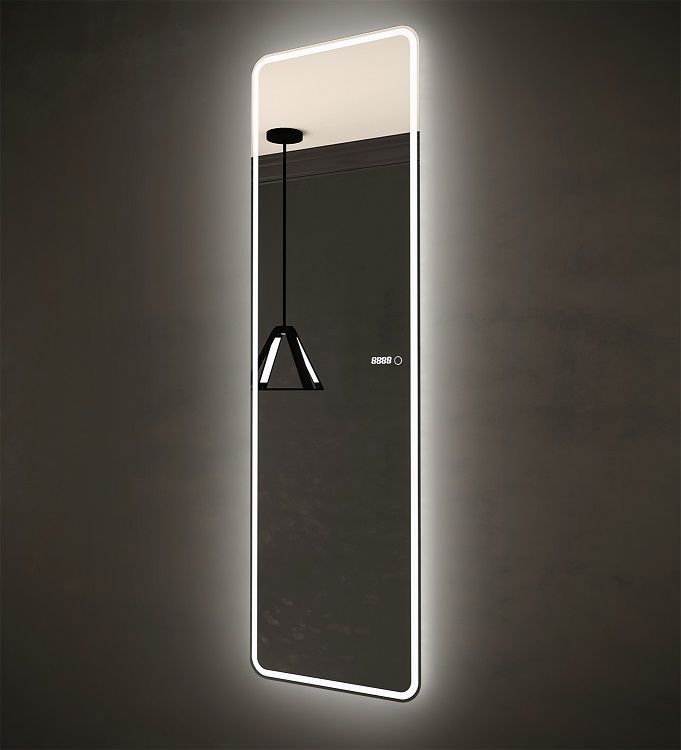 Зеркало с подсветкой и часами ART&MAX TERNI AM-Ter-450-1500-DS-F-T