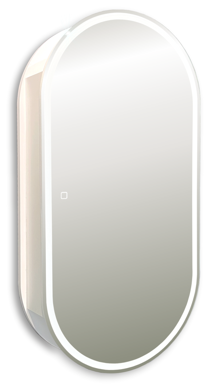 Зеркало-шкаф с подсветкой ART&MAX Бари Bari AM-Bar-500-1000-1D-R-DS-F-White