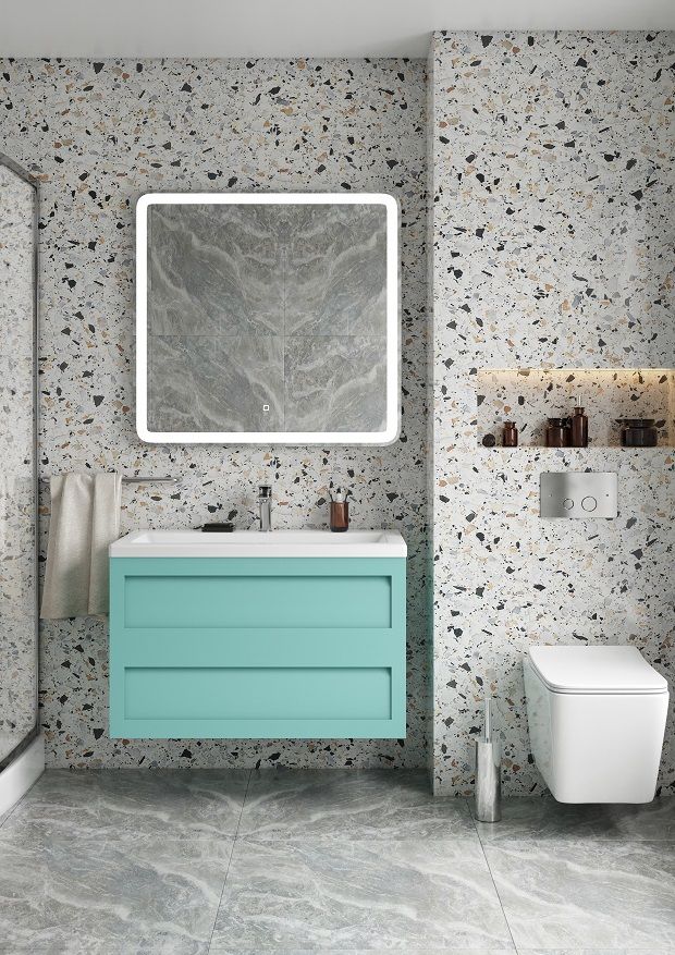 Мебель для ванной комнаты подвесная Art&Max PLATINO 100 см Светло-зеленый матовый