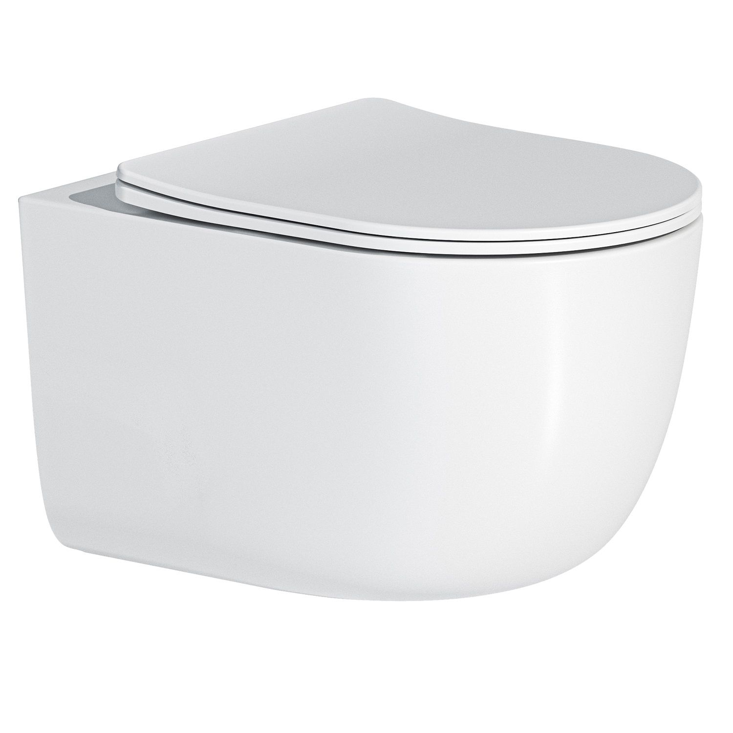 Унитаз подвесной безободковый с вихревым смывом, в комплекте с сидением Art&Max НАПОЛИ NAPOLI