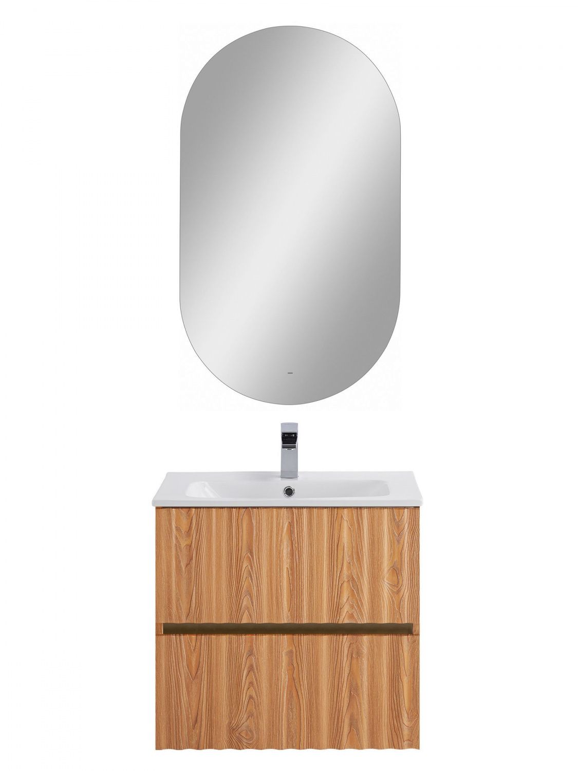 Мебель для ванной комнаты подвесная с LED подсветкой ручек Art&Max ELEGANT 60 см Бран