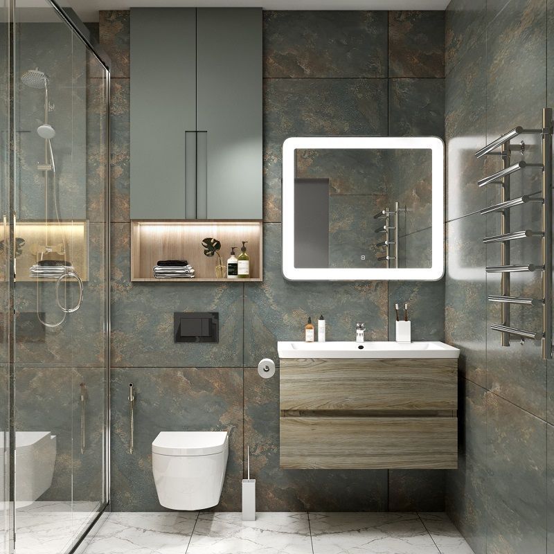 Мебель для ванной комнаты подвесная Art&Max TECHNO 90 см Дуб мелфорд