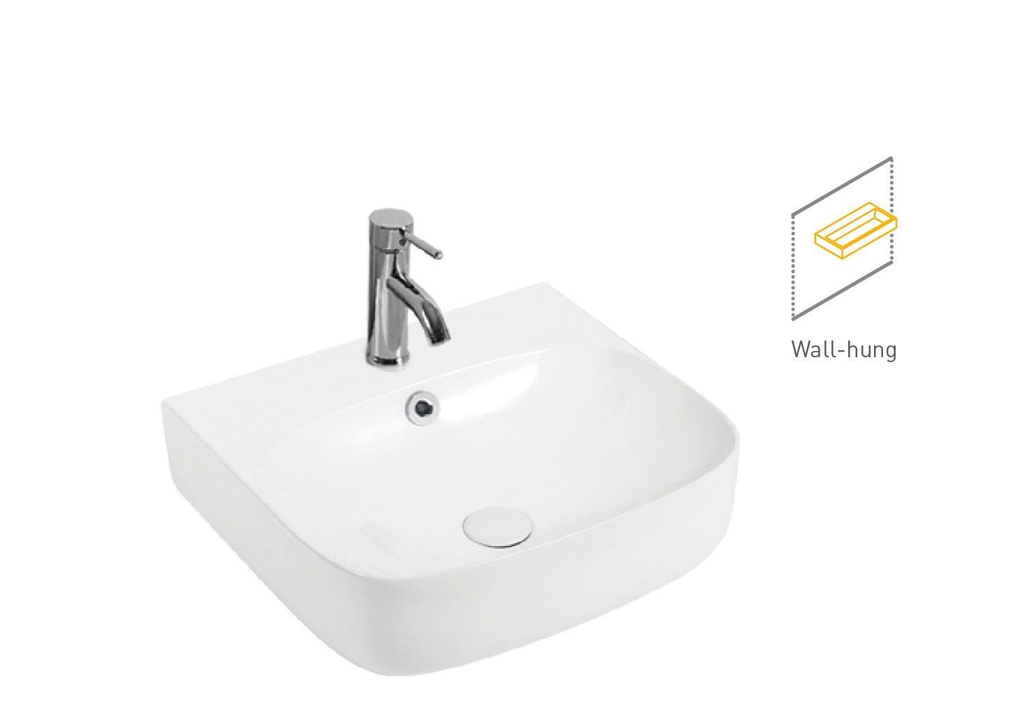 Раковина керамическая накладная Art&Max AM1620