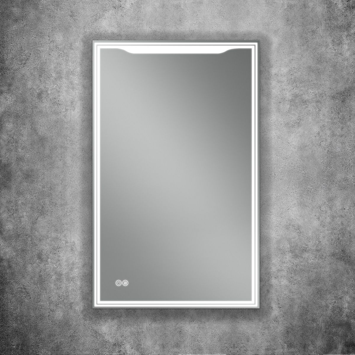 Зеркало-шкаф с подсветкой и функцией антизапотевания, правый ART&MAX Мерано Merano AM-Mer-500-800-1D-R-DS-F