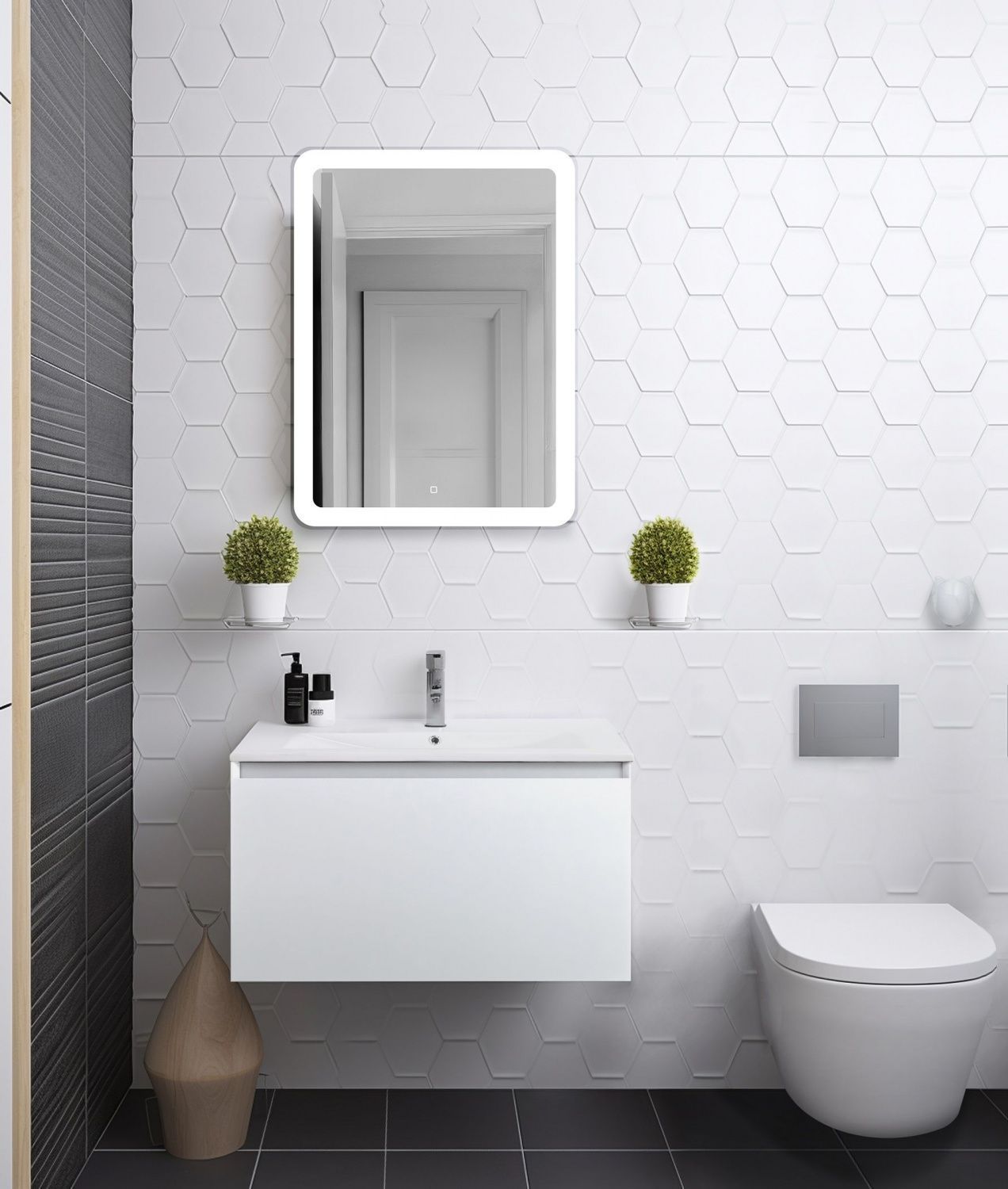 Мебель для ванной комнаты подвесная Art&Max ЛАТИНА LATINA 80 см Белый матовый