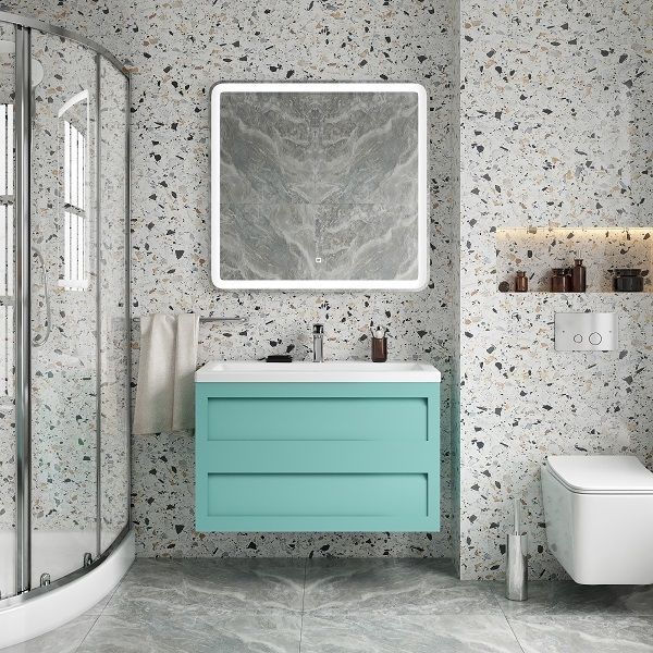 Мебель для ванной комнаты подвесная Art&Max PLATINO 90 см Светло-зеленый матовый