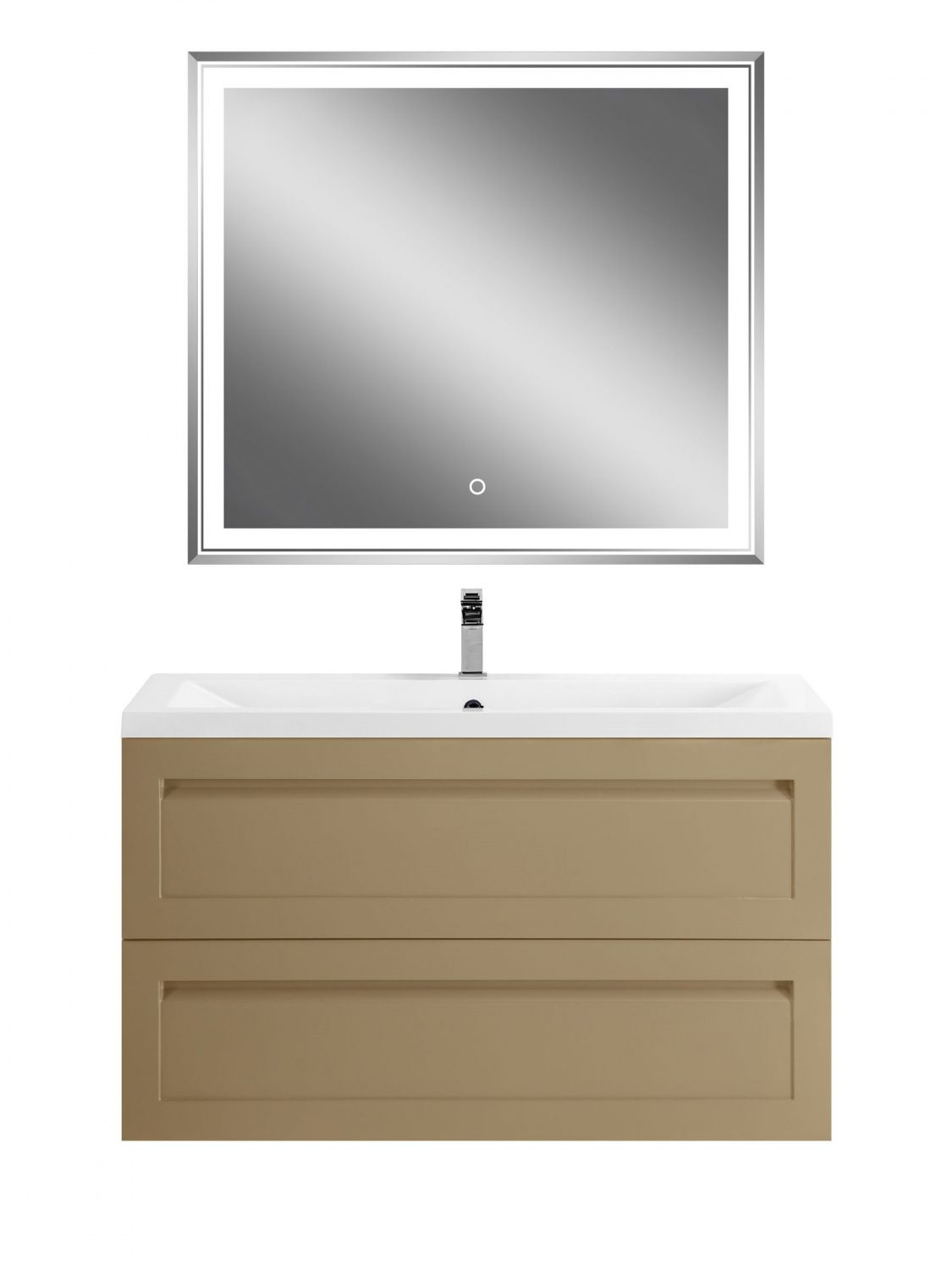 Мебель для ванной комнаты подвесная Art&Max ПЛАТИНО PLATINO 100 см Капучино матовый