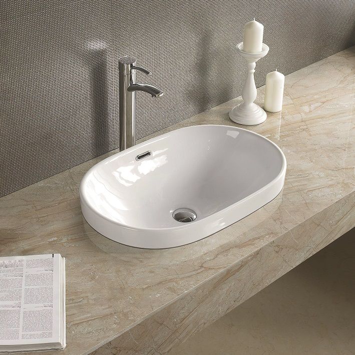 Раковина керамическая полувстраиваемая Art&Max AM-5006-C