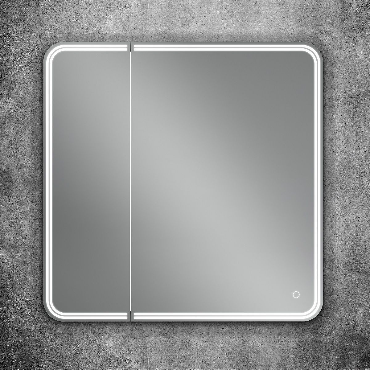 Зеркало-шкаф с подсветкой, правый ART&MAX VERONA  AM-Ver-800-800-2D-R-DS-F