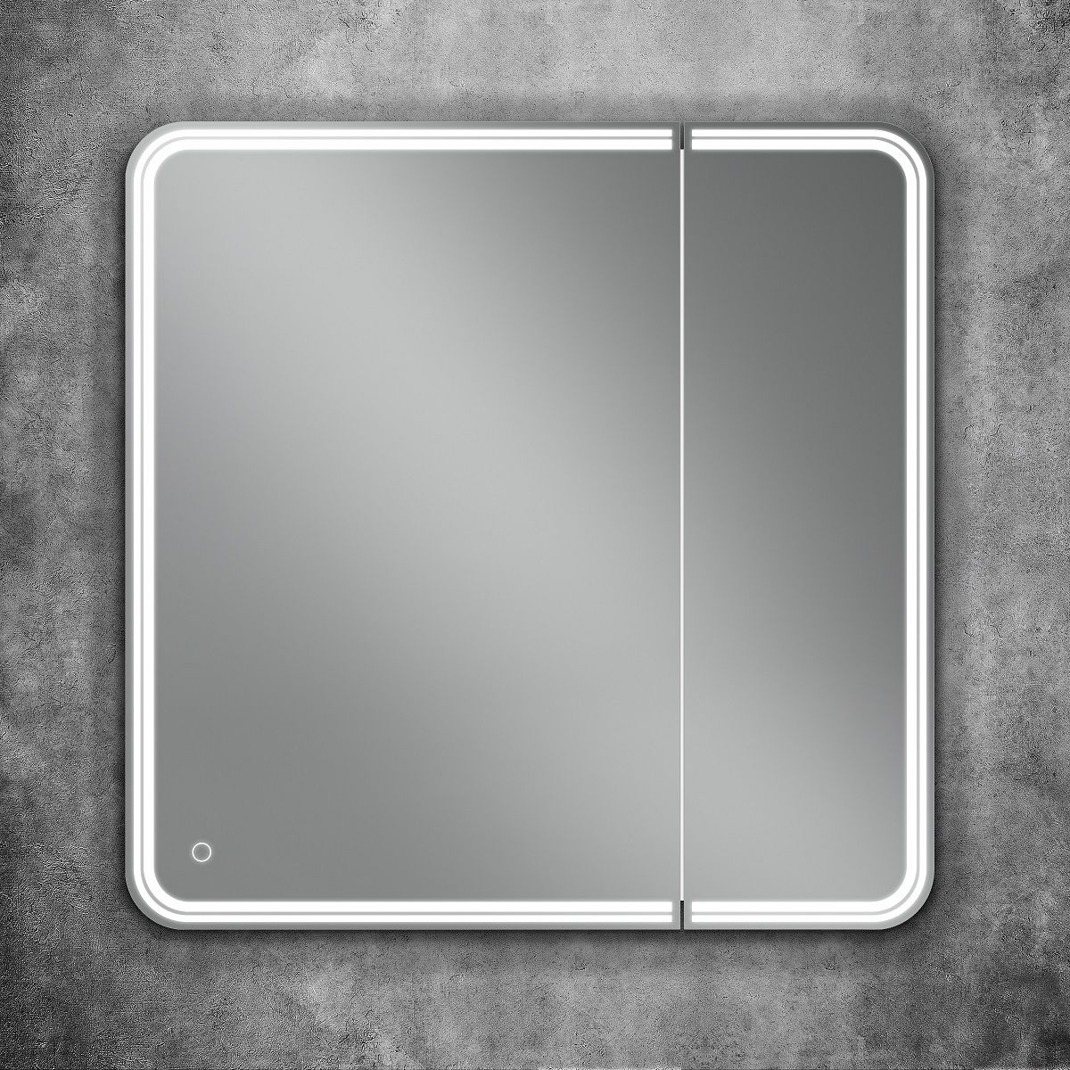 Зеркало-шкаф с подсветкой, левый ART&MAX VERONA  AM-Ver-800-800-2D-L-DS-F