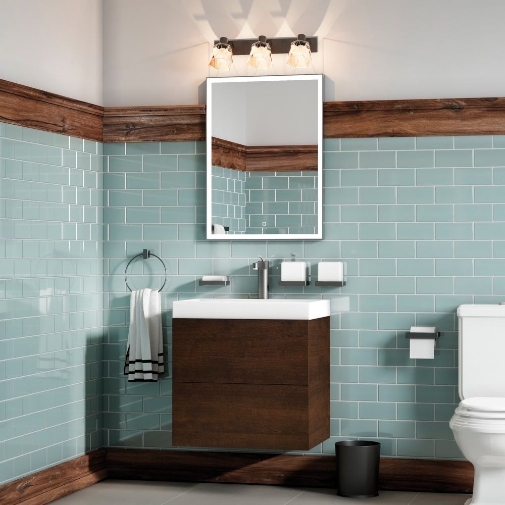 Мебель для ванной комнаты подвесная Art&Max VERONA-PUSH 70 см Rovere Barrik