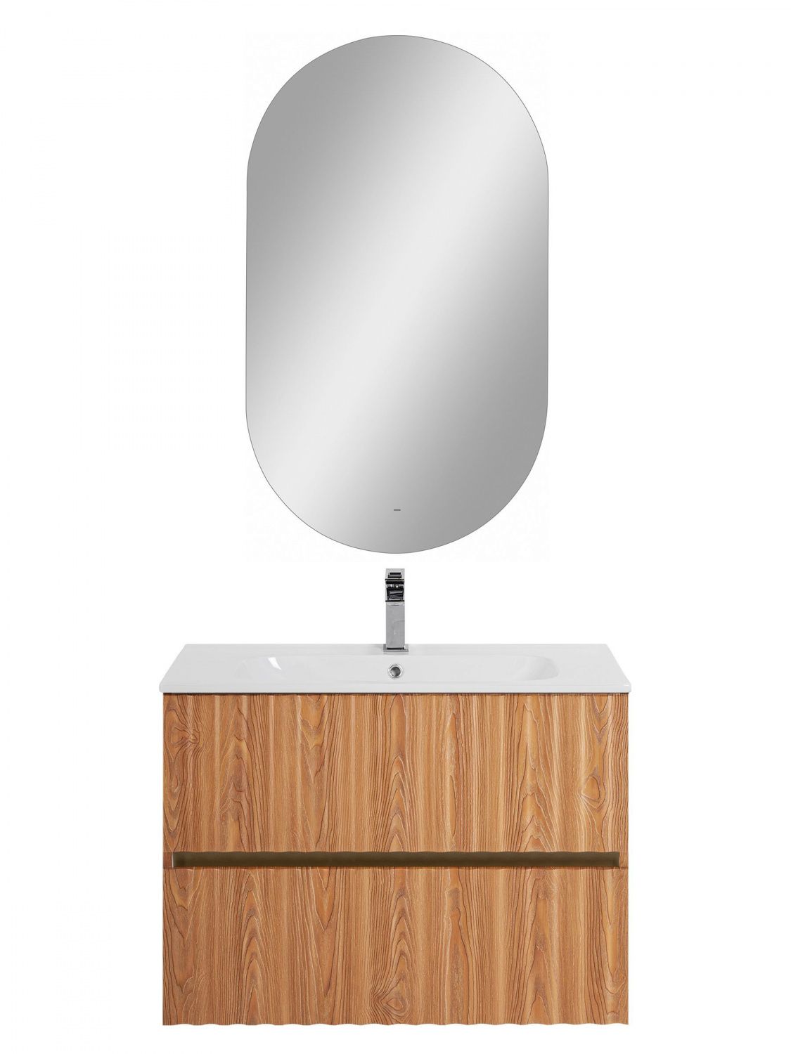 Мебель для ванной комнаты подвесная с LED подсветкой ручек Art&Max ELEGANT 80 см Бран
