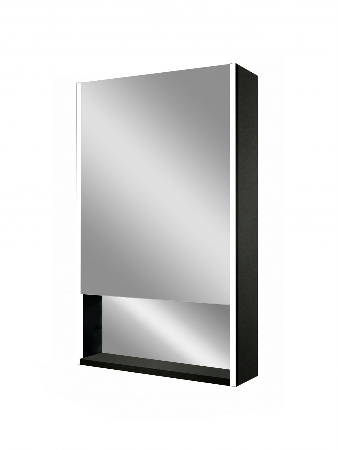 Зеркало-шкаф с подсветкой, левый ART&MAX FOGGIA AM-Fog-600-800-1D-L-DS-F-Nero
