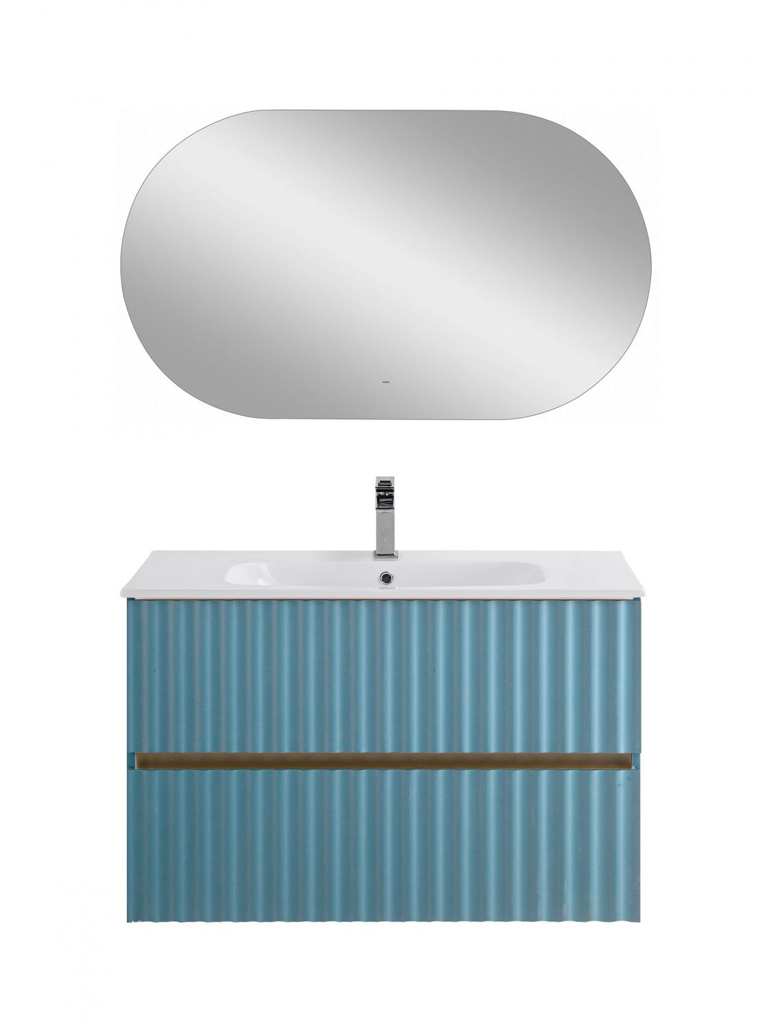 Мебель для ванной комнаты подвесная с LED подсветкой ручек Art&Max ELEGANT 90 см Ниагара
