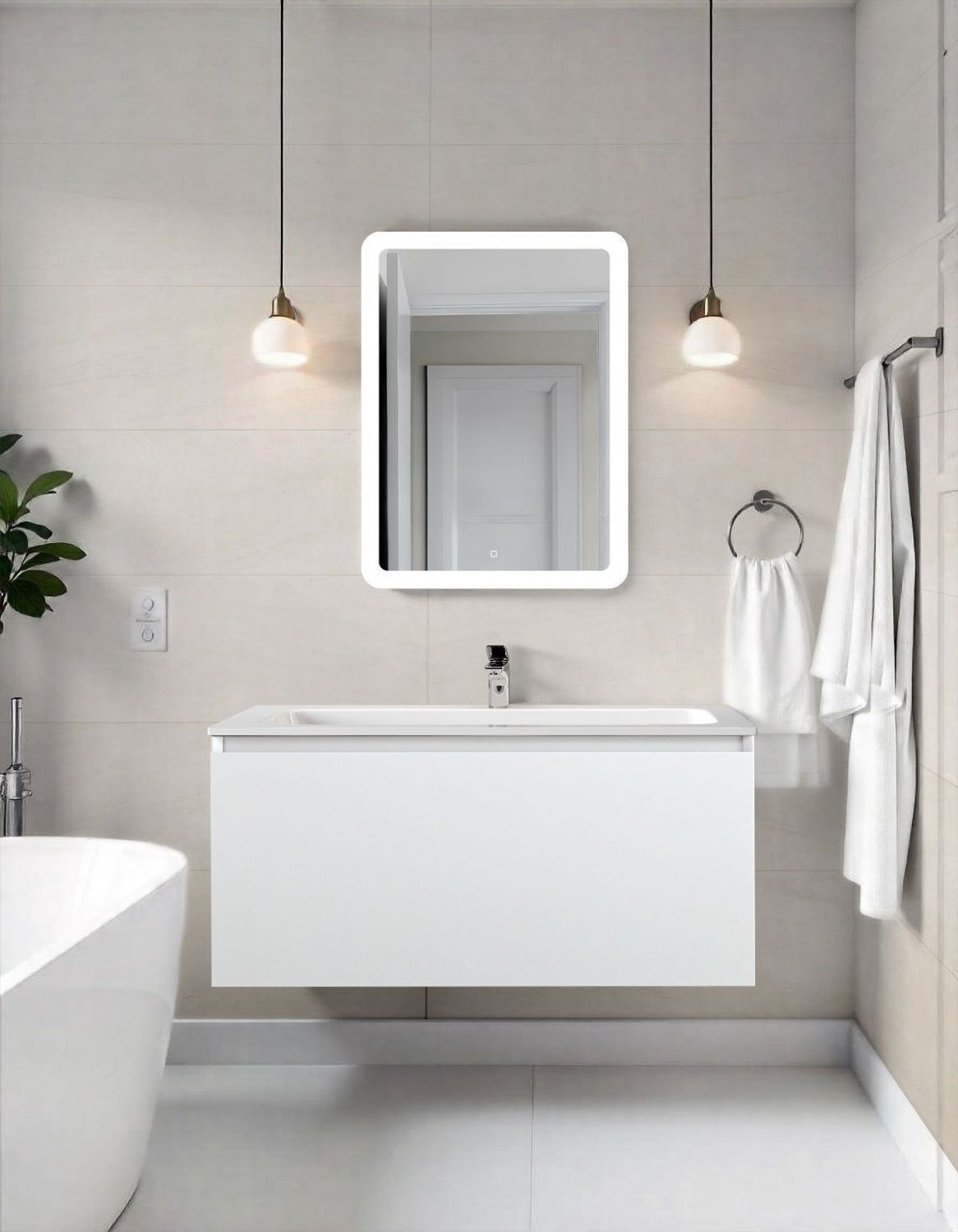 Мебель для ванной комнаты подвесная Art&Max ЛАТИНА LATINA 100 см Белый матовый