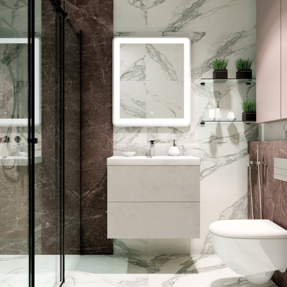Мебель для ванной комнаты подвесная Art&Max VERONA-PUSH 70 см Venetiano