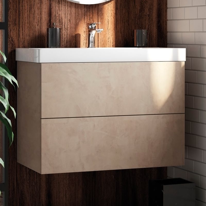 Мебель для ванной комнаты подвесная Art&Max VERONA-PUSH 100 см Pietra Chiaro