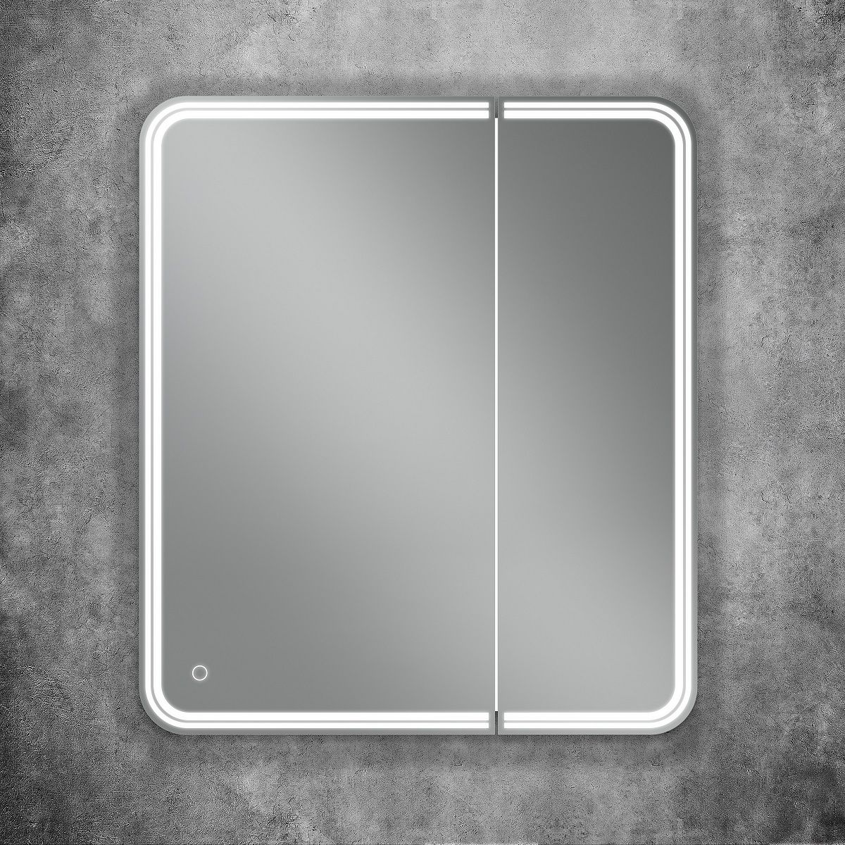 Зеркало-шкаф с подсветкой, левый ART&MAX VERONA  AM-Ver-700-800-2D-L-DS-F