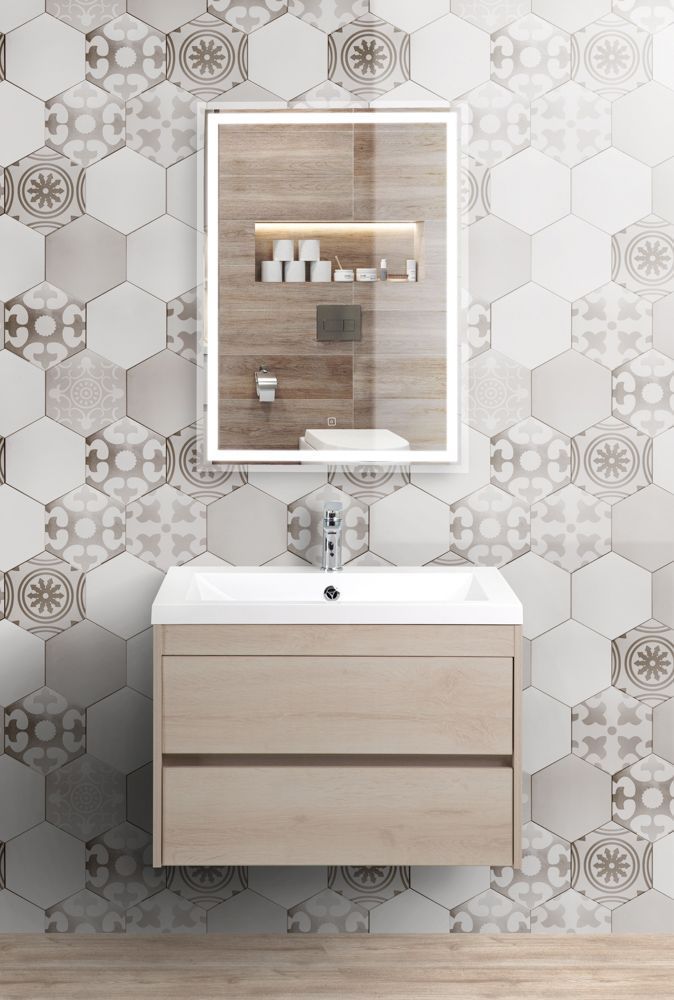 Мебель для ванной комнаты подвесная Art&Max FAMILY 58 см Pino Bianco