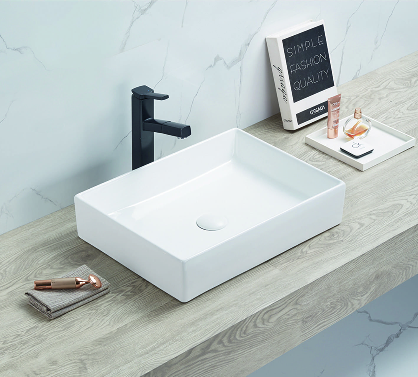 Раковина керамическая накладная Art&Max AM-78570B-50