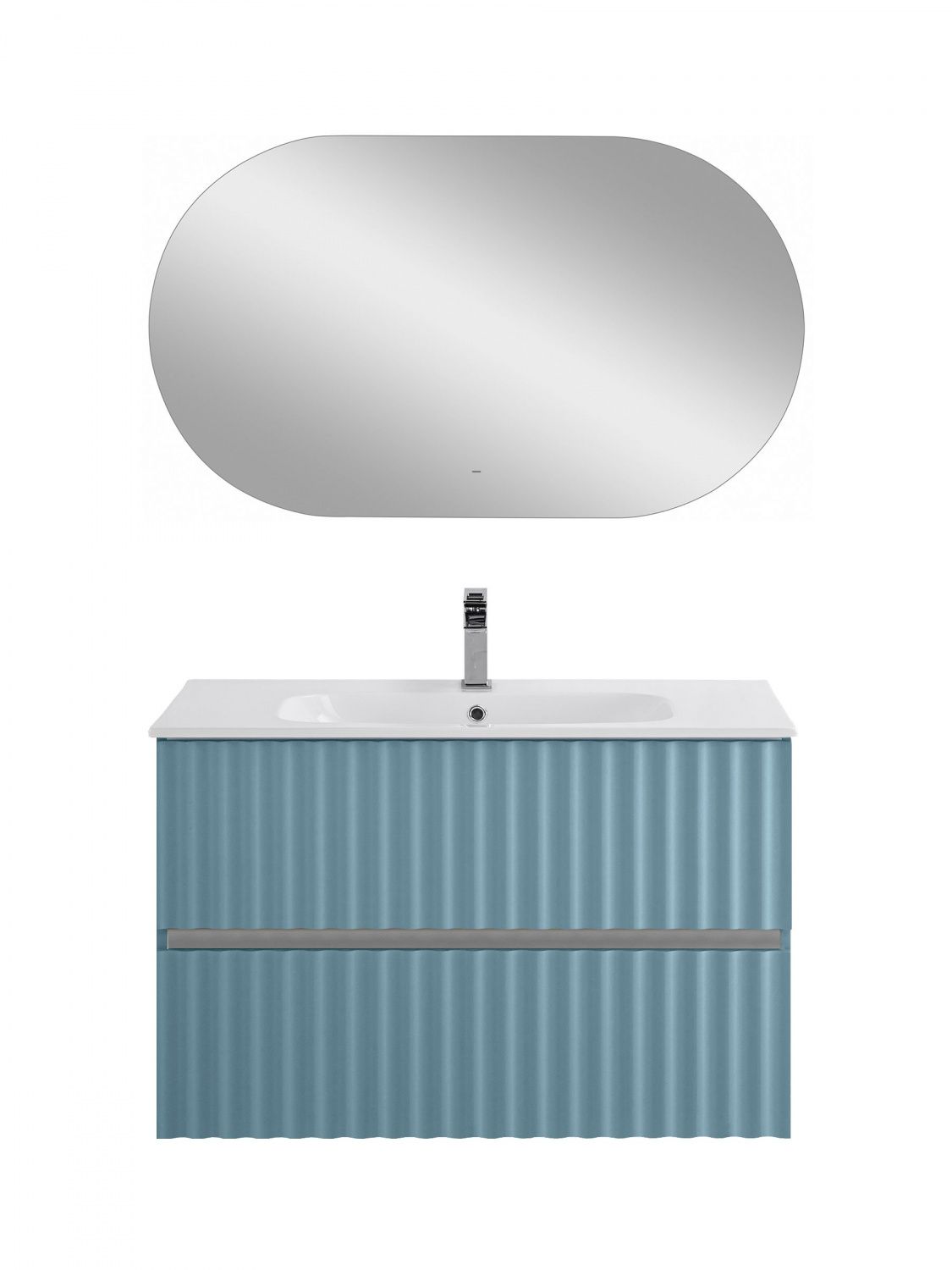 Мебель для ванной комнаты подвесная с LED подсветкой ручек Art&Max ЭЛЕГАНТ ELEGANT 90 см Ниагара