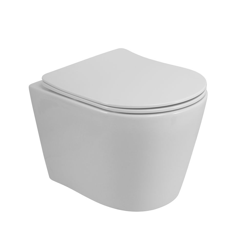 Унитаз подвесной безободковый с вихревым смывом, в комплекте с сидением Art&Max ТИТО TITO