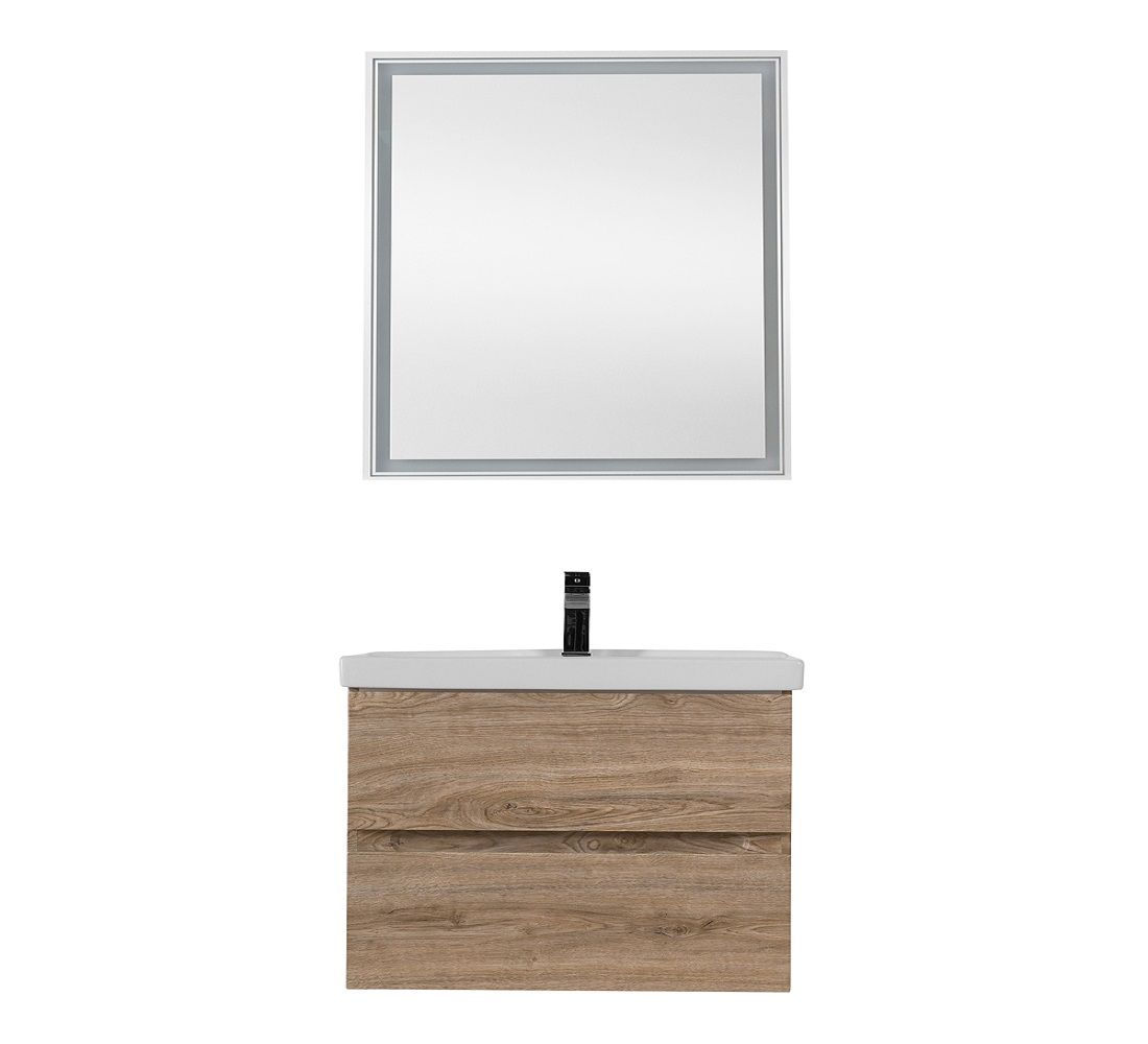 Мебель для ванной комнаты подвесная Art&Max TECHNO 70 см Дуб мелфорд натуральный