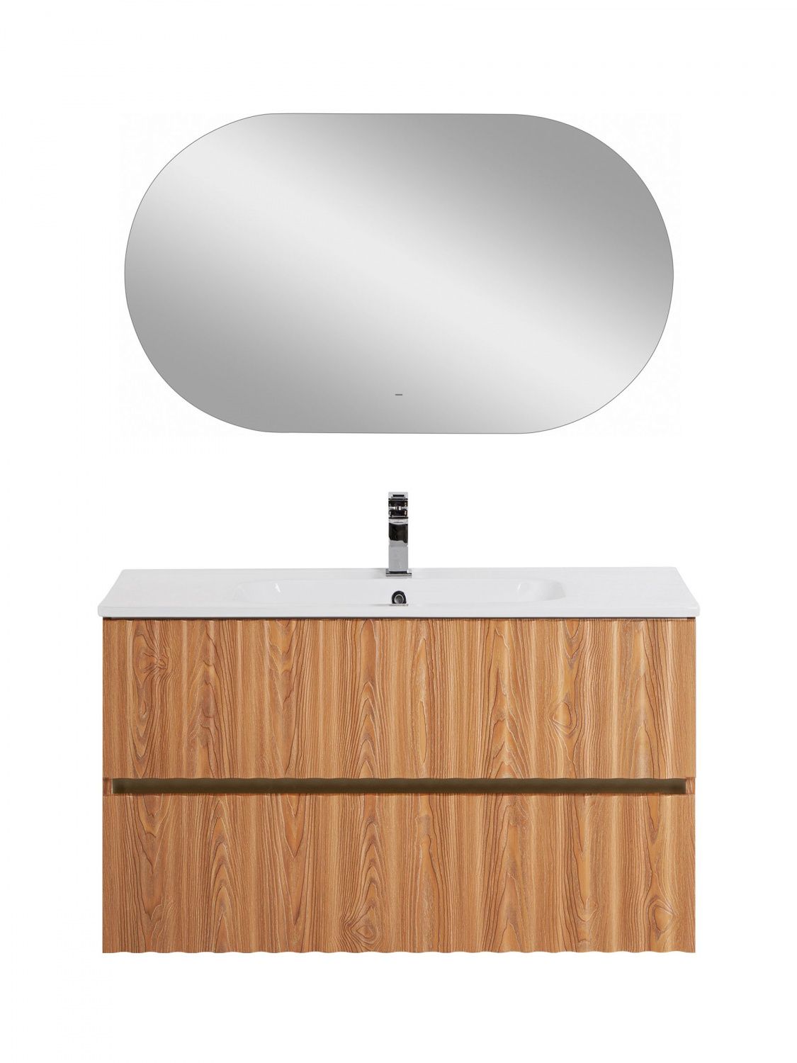 Мебель для ванной комнаты подвесная с LED подсветкой ручек Art&Max ELEGANT 100 см Бран
