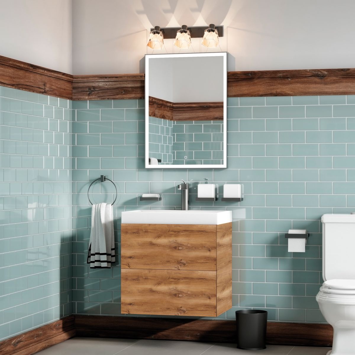 Мебель для ванной комнаты подвесная Art&Max VERONA-PUSH 70 см Rovere Chiaro Celtico