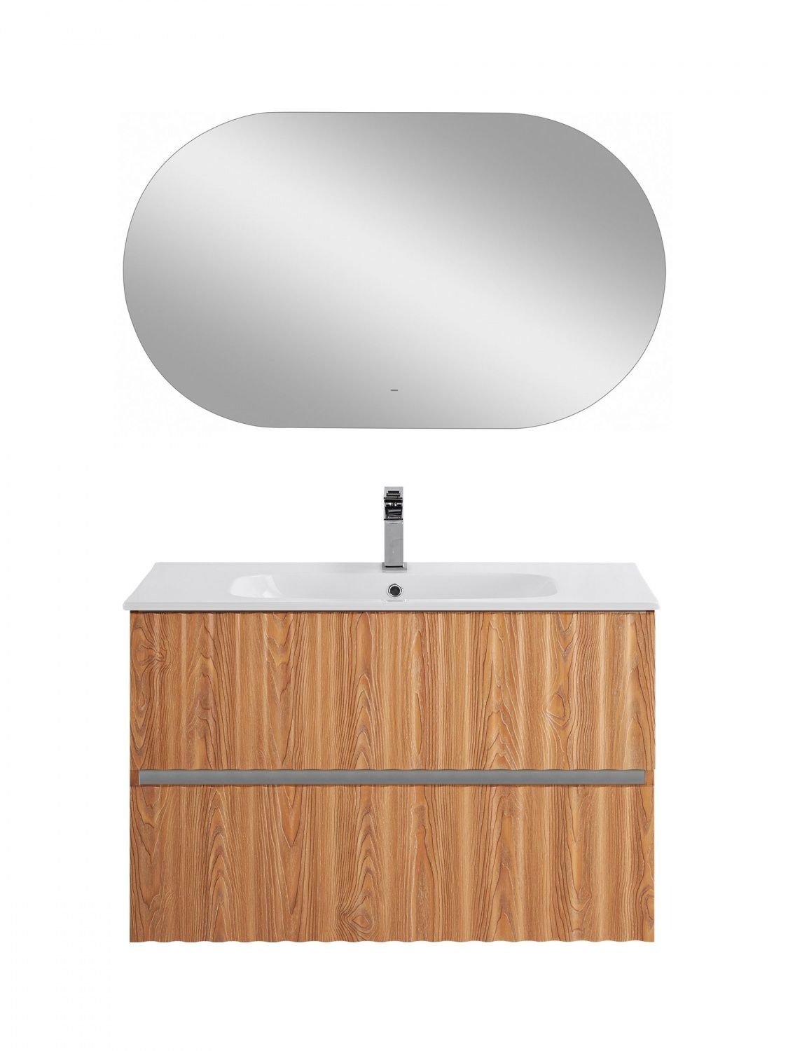 Мебель для ванной комнаты подвесная с LED подсветкой ручек Art&Max ЭЛЕГАНТ ELEGANT 90 см Бран