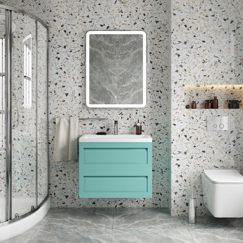 Мебель для ванной комнаты подвесная Art&Max PLATINO 75 см Светло-зеленый матовый