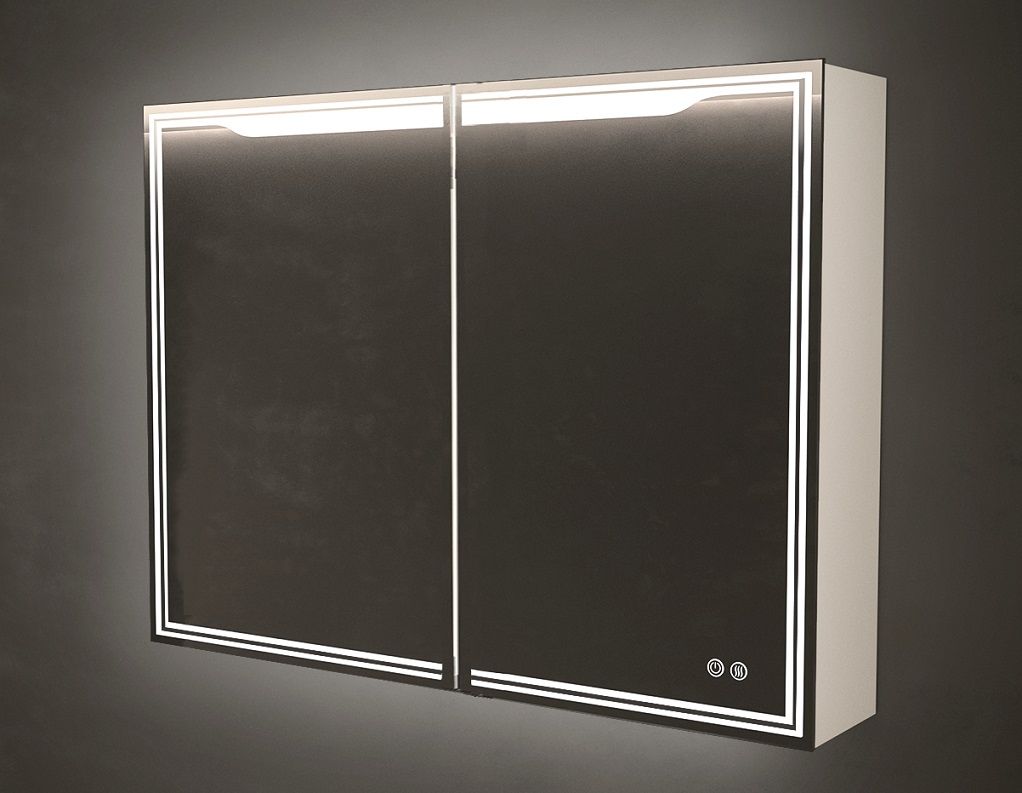 Зеркало-шкаф с подсветкой и функцией антизапотевания, правый ART&MAX MERANO Зеркало-шкаф с подсветкой и подогревом ART&MAX Merano AM-Mer-1000-800-2D-DS-F