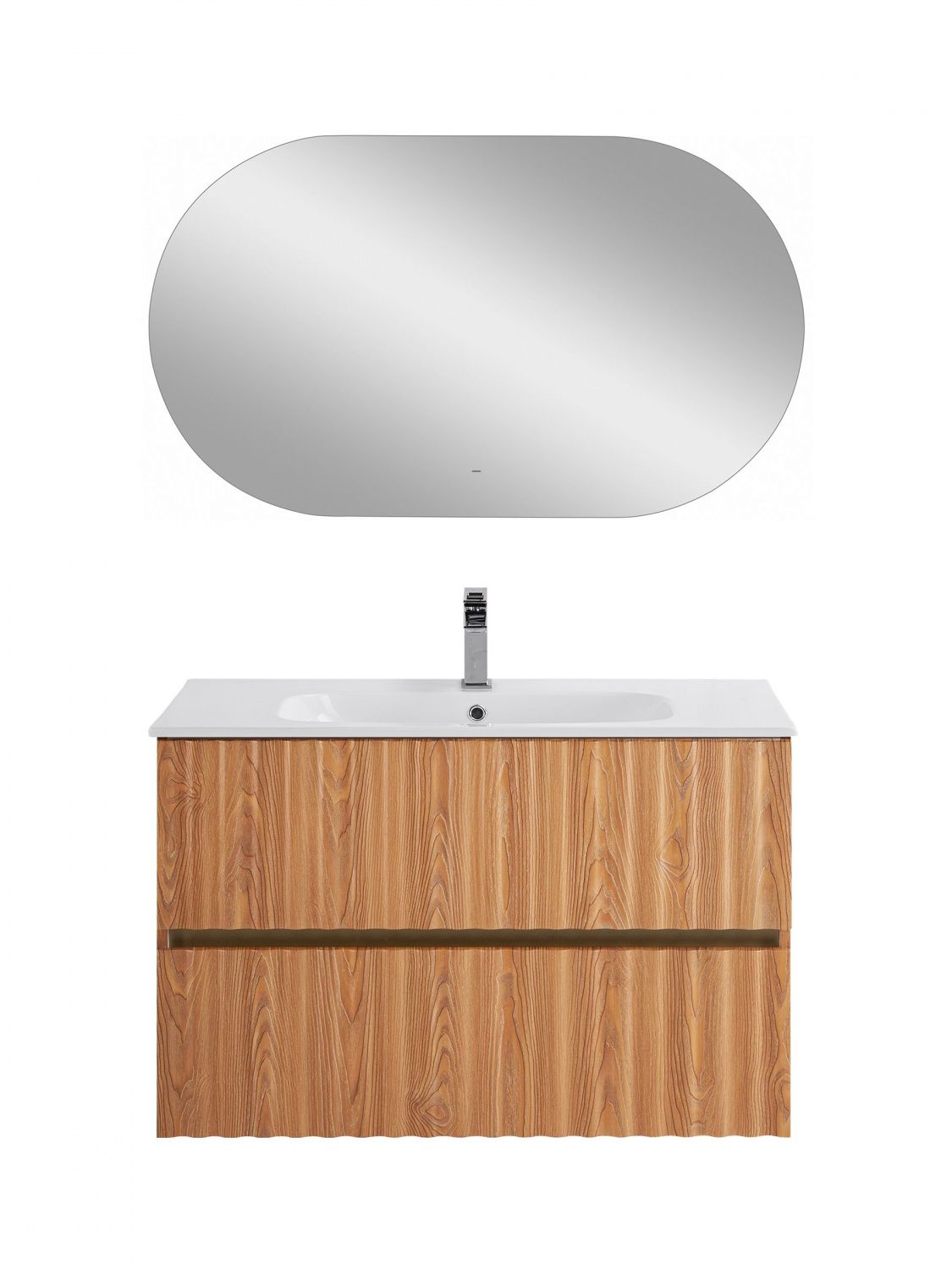 Мебель для ванной комнаты подвесная с LED подсветкой ручек Art&Max ELEGANT 90 см Бран