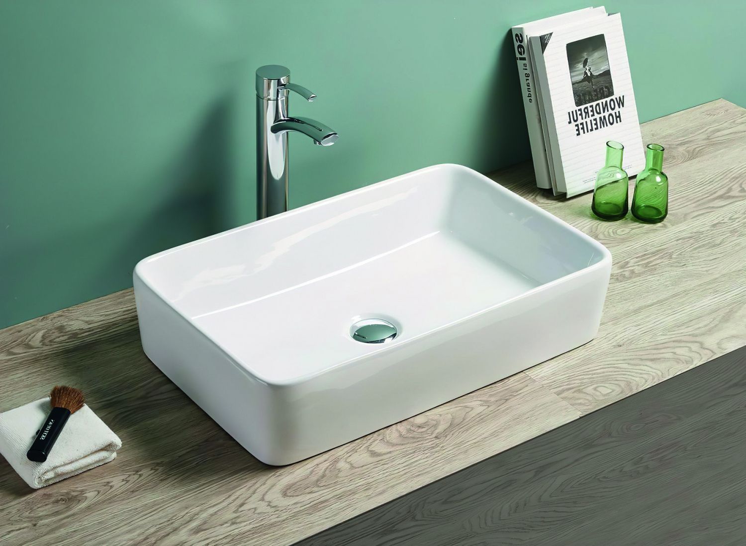 Раковина керамическая накладная Art&Max AM-7655-X