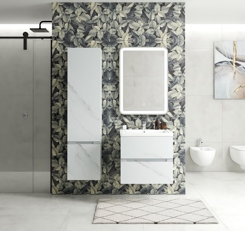 Мебель для ванной комнаты подвесная Art&Max TECHNO 70 см Монти мрамор