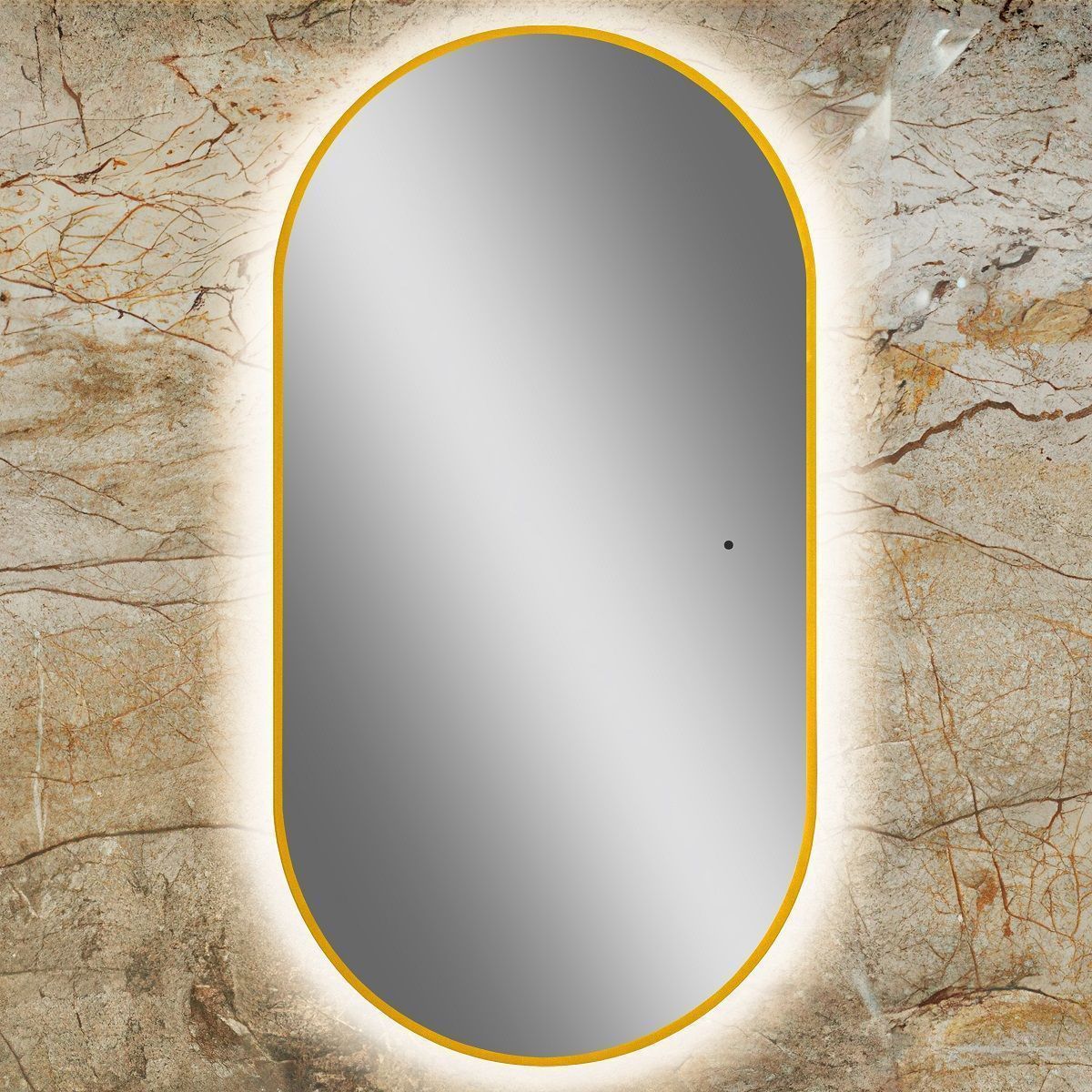 Зеркало с подсветкой ART&MAX TORINO AM-Tor-550-1050-DS-Gold