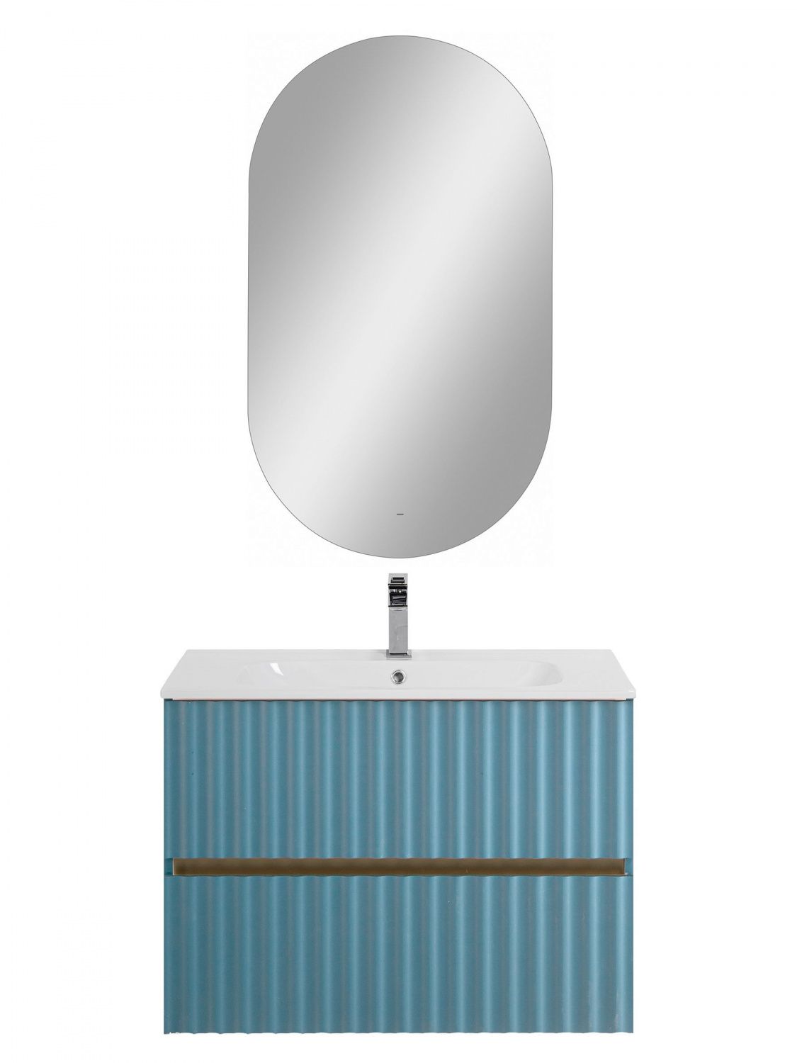 Мебель для ванной комнаты подвесная с LED подсветкой ручек Art&Max ELEGANT 80 см Ниагара