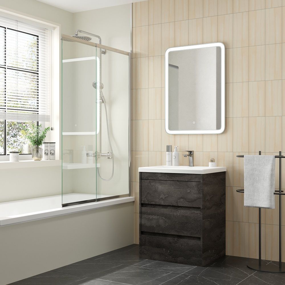 Мебель для ванной комнаты напольная Art&Max ФЕМЕЛИ-М FAMILY-M 58 см Железный камень