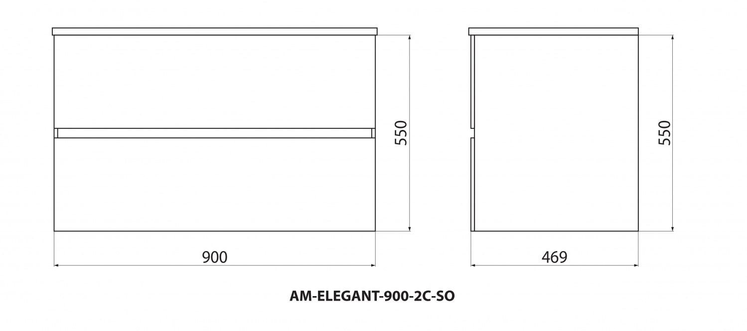 База под раковину подвесная Art&Max AM-ELEGANT-900-2C-SO-NM-LED
