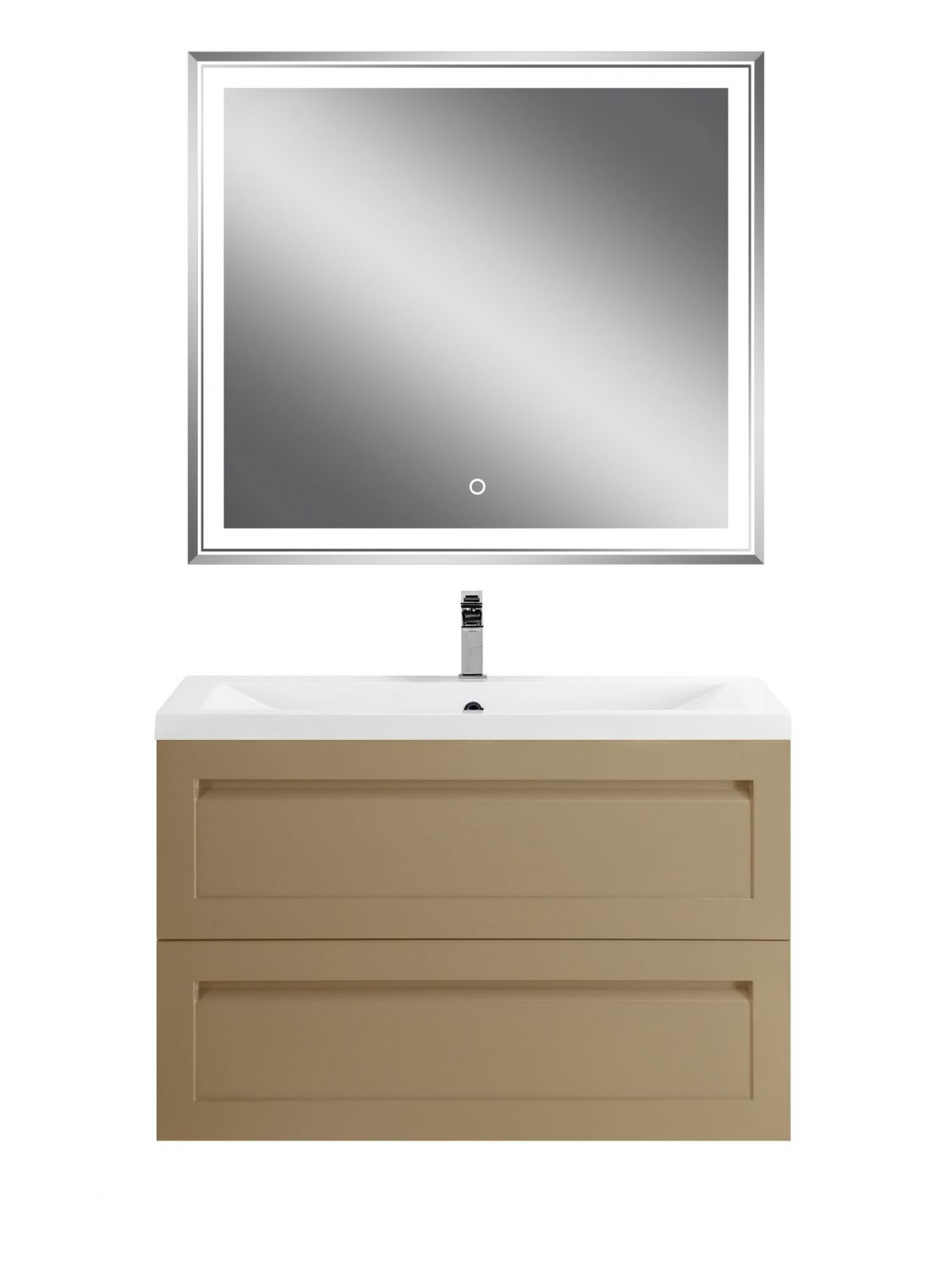 Мебель для ванной комнаты подвесная Art&Max ПЛАТИНО PLATINO 90 см Капучино матовый