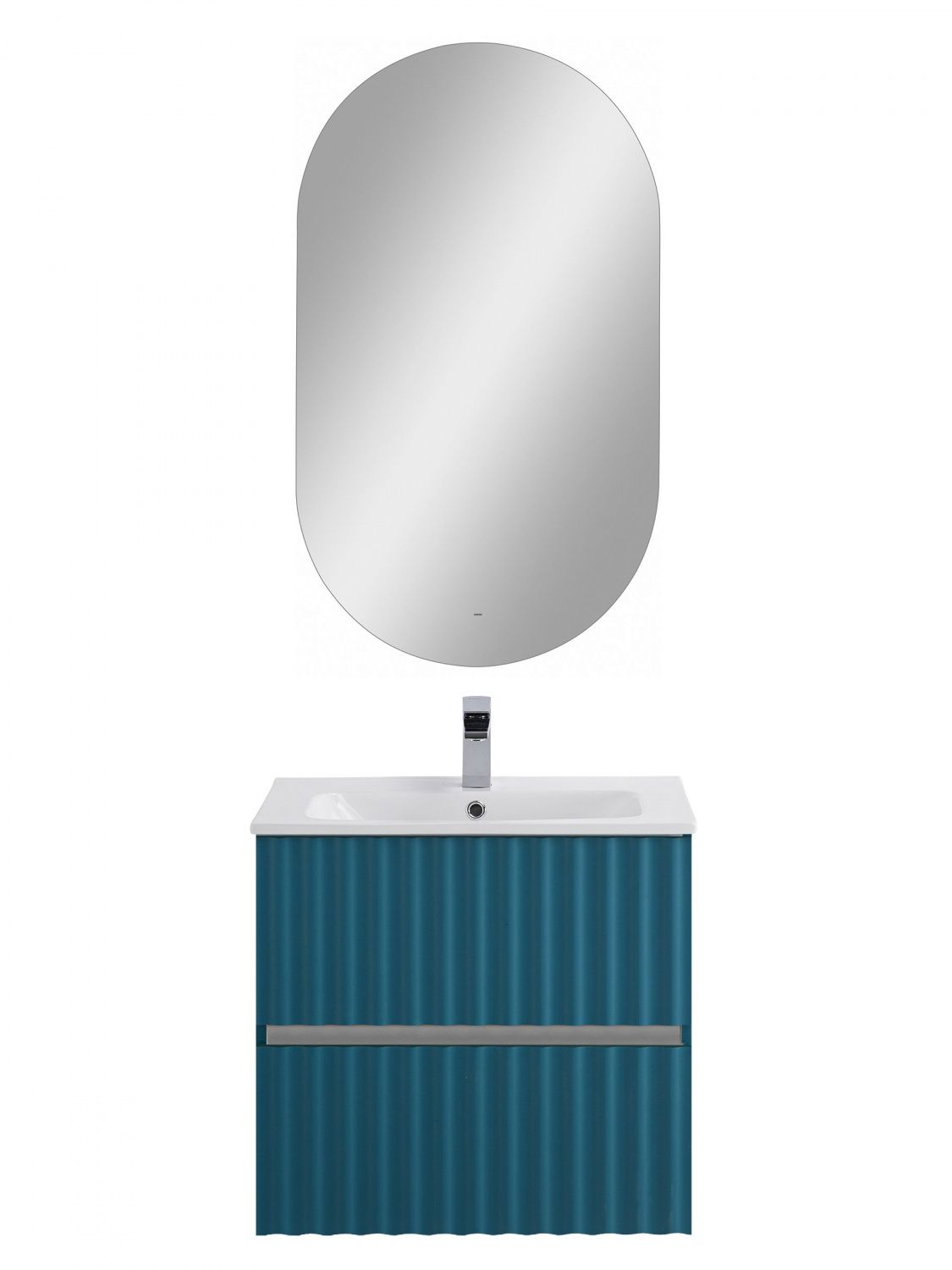 Мебель для ванной комнаты подвесная с LED подсветкой ручек Art&Max ЭЛЕГАНТ ELEGANT 60 см Аквамарин