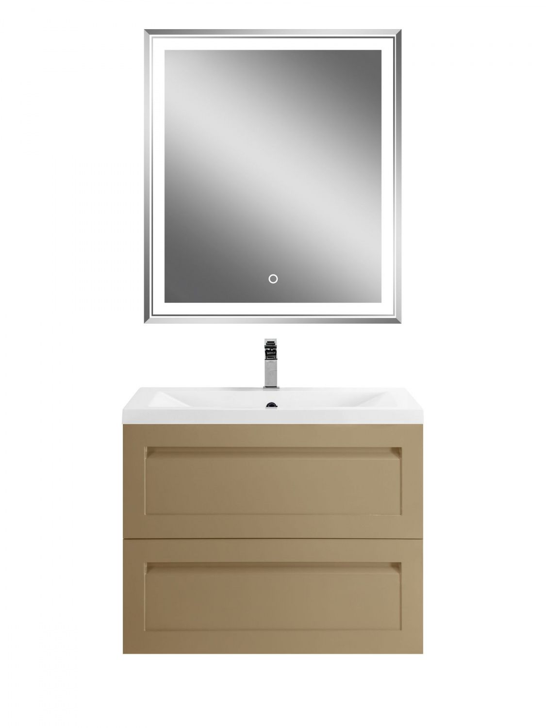 Мебель для ванной комнаты подвесная Art&Max ПЛАТИНО PLATINO 75 см Капучино матовый