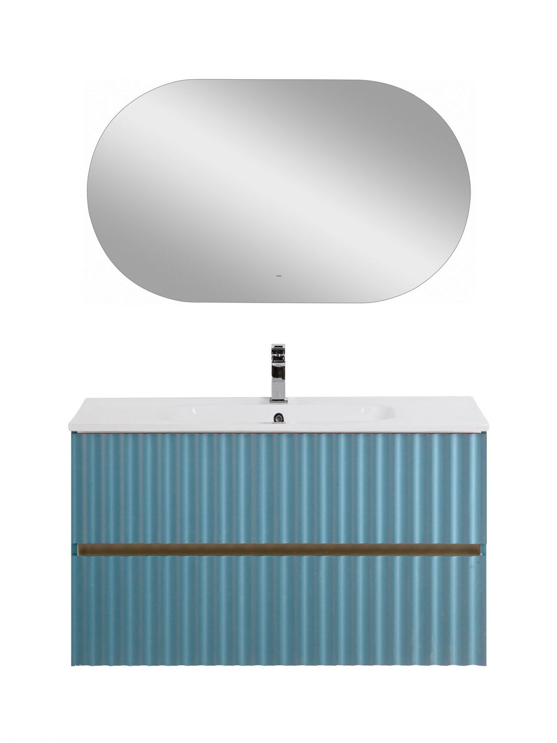 Мебель для ванной комнаты подвесная с LED подсветкой ручек Art&Max ELEGANT 100 см Ниагара